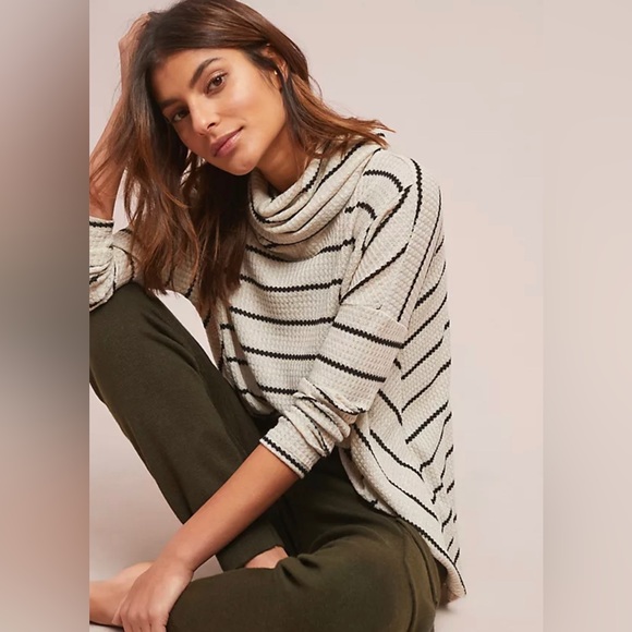 Anthropologie Eri + Ali Lundington Waffle Pullover Sweater - Picture 1 of 8